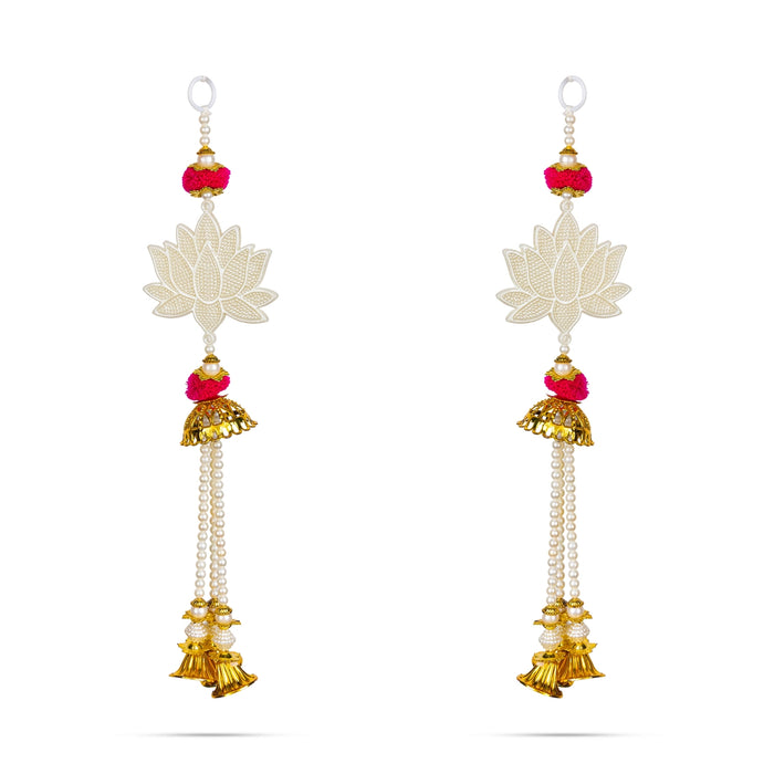 Lotus Design Hanging Pair - 13 Inches | Decorative Hanger/ Wall Decor For Home