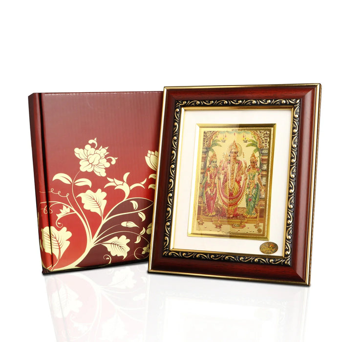 Murugan Valli Devanai Photo Frame - 7 x 8 Inches | Picture Frame for Home