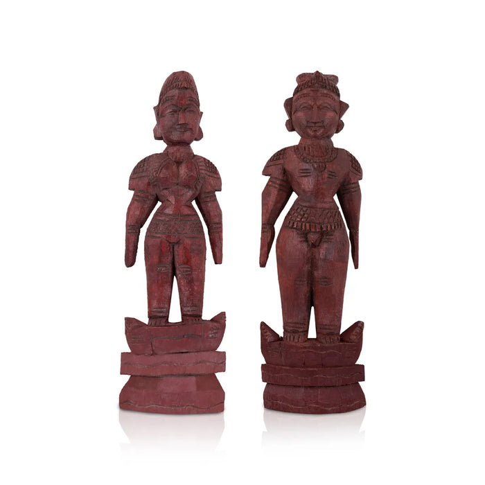 Marapachi Bommai Pair | Marapachi Doll/ Wood Sculpture/ Kolu Bommai for Navarathri Decorations