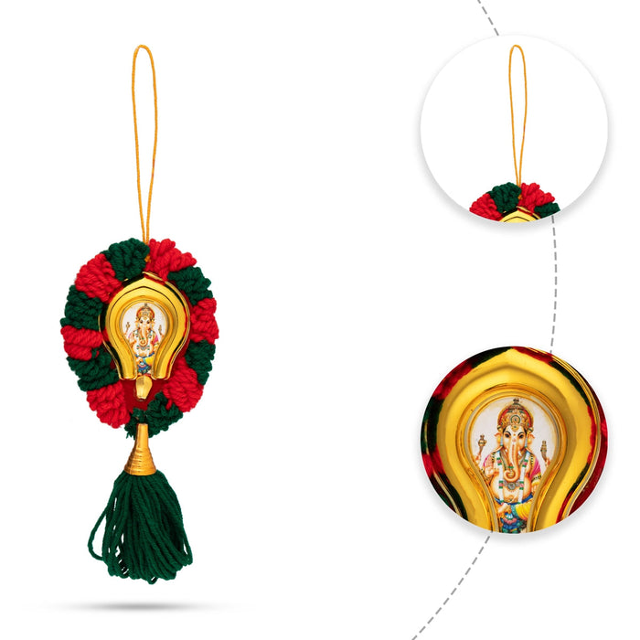 Nettipattam Wall Hanging - 7 x 3.5 Inches | Hand Decorative Hanging/ Decorative Nettipattam for Car Decor