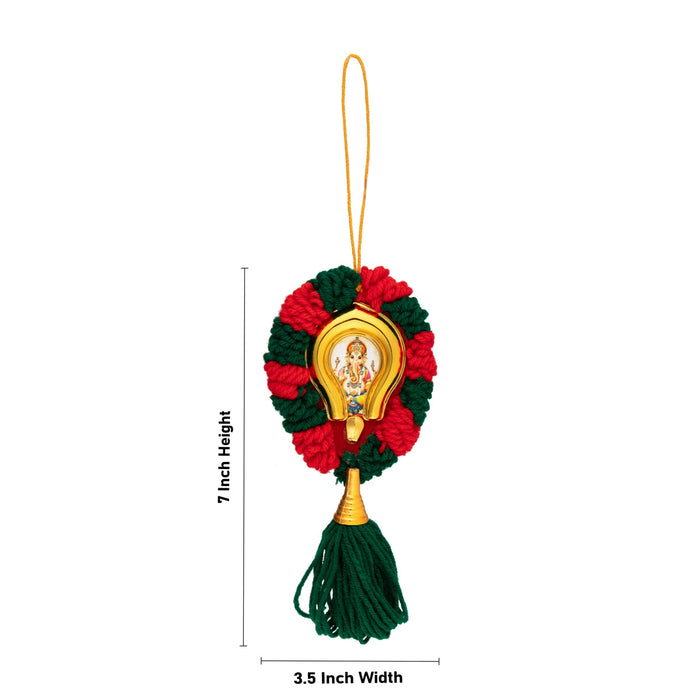 Nettipattam Wall Hanging - 7 x 3.5 Inches | Hand Decorative Hanging/ Decorative Nettipattam for Car Decor