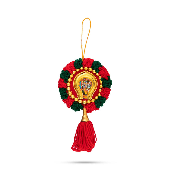 Nettipattam Wall Hanging - 7.5 x 3.5 Inches | Hand Decorative Hanging/ Decorative Nettipattam for Car Decor