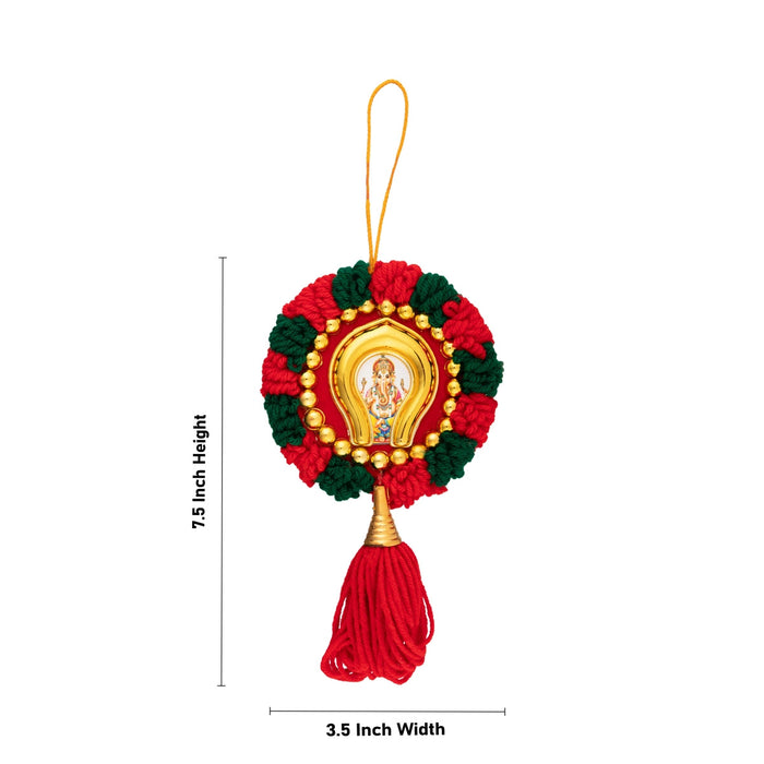 Nettipattam Wall Hanging - 7.5 x 3.5 Inches | Hand Decorative Hanging/ Decorative Nettipattam for Car Decor