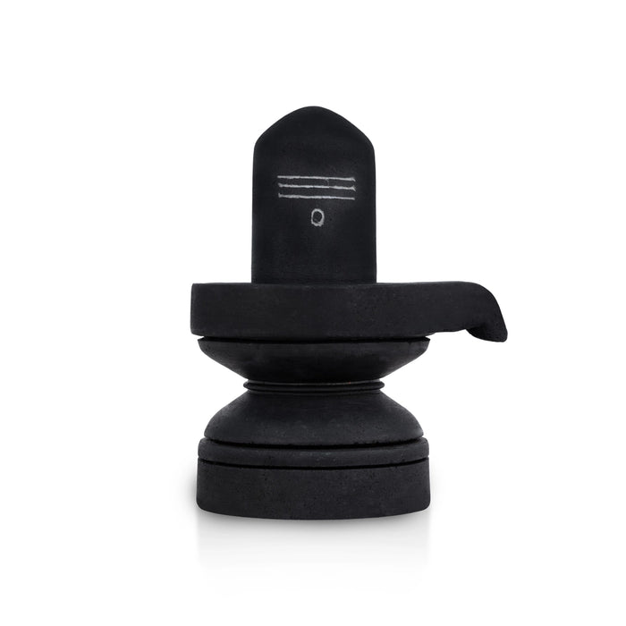 Shivling Statue - 3 x 2.5 Inches | Soft Stone Idol / Shiva Lingam Murti For Pooja
