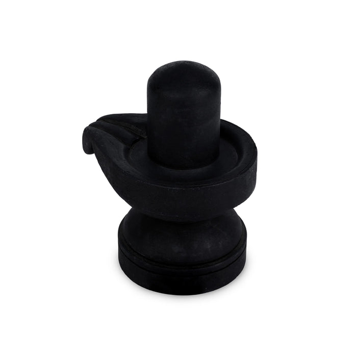 Shivling Statue - 3 x 2.5 Inches | Soft Stone Idol / Shiva Lingam Murti For Pooja