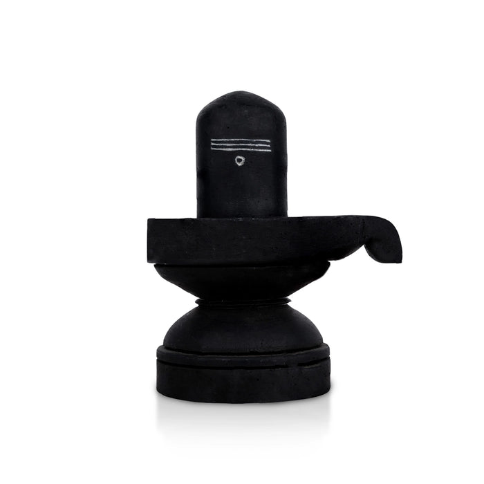 Shiva Ling Murti - 3.5 x 3 Inches | Soft Stone Statue / Shiva Lingam Idol For Worship