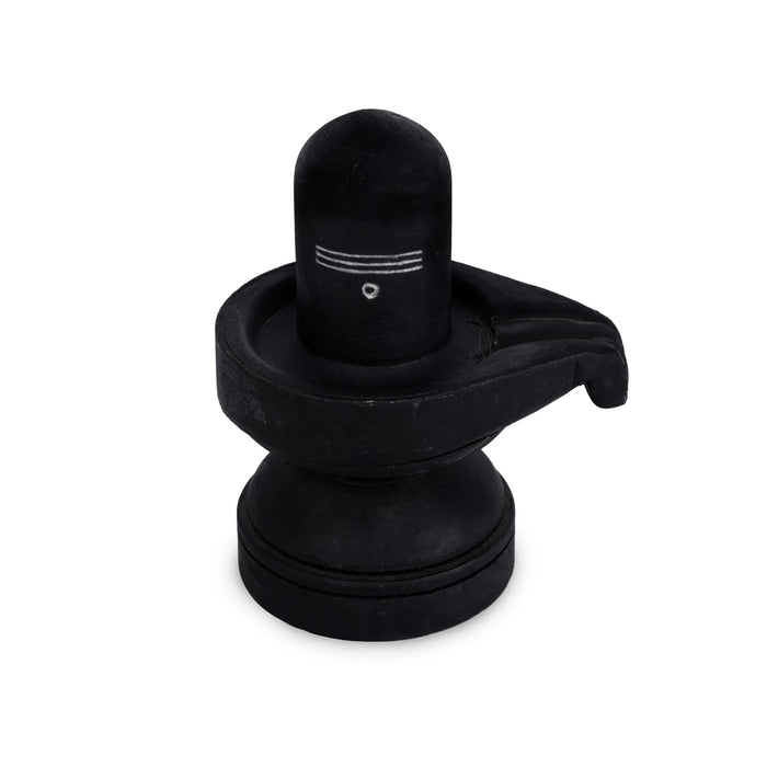 Shiva Ling Murti - 3.5 x 3 Inches | Soft Stone Statue / Shiva Lingam Idol For Worship