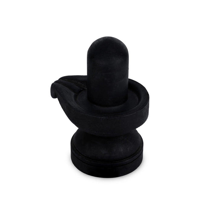 Shiva Ling Murti - 3.5 x 3 Inches | Soft Stone Statue / Shiva Lingam Idol For Worship