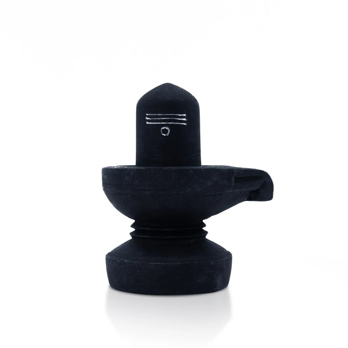 Shiva Lingam Statue - 4.5 x 3 Inches | Soft Stone Idol / Shiv Ling Murti For Pooja