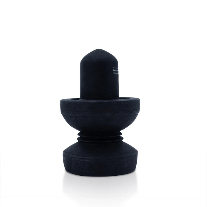 Shiva Lingam Statue - 4.5 x 3 Inches | Soft Stone Idol / Shiv Ling Murti For Pooja