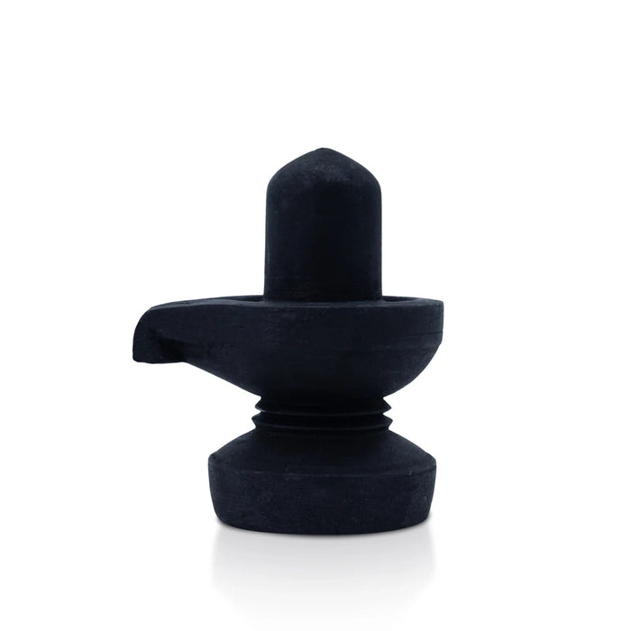 Shiva Lingam Statue - 4.5 x 3 Inches | Soft Stone Idol / Shiv Ling Murti For Pooja