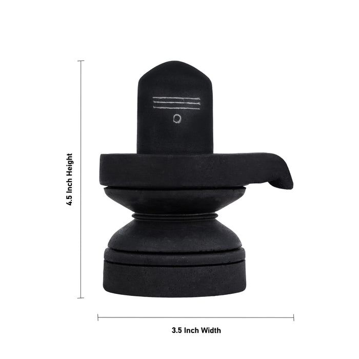 Lord shiva lingam Statue - 4.5 x 3.5 Inches | Soft Stone Idol / Siva Lingam Idol For Pooja