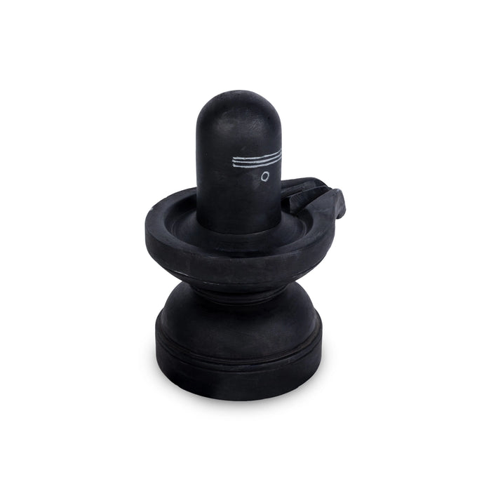 Shiv Ling Murti - 5 x 4 Inches | Soft Stone Shiva Lingam/ Shivling Idol For Pooja