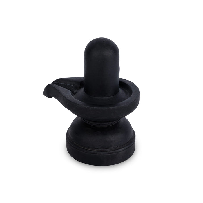 Shiv Ling Murti - 5 x 4 Inches | Soft Stone Shiva Lingam/ Shivling Idol For Pooja
