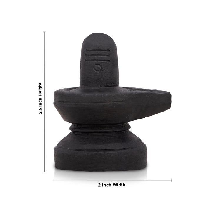 Shivling Statue - 2.5 x 2 Inches | Soft Stone Idol/ Shiva Lingam Figurine For Pooja