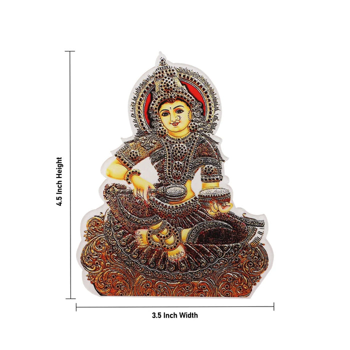 Acrylic Magnet Deity - 4.5 x 3.5 Inches | Magnetic Acrylic Picture/ Fridge Magnet Deity Design for Pooja/ Assorted Design