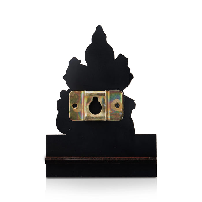 Sri Chakra Design Manai Palagai With Gajalakshmi Photo Frame - 4 x 3 Inches | Bajot With Picture Frame for Pooja