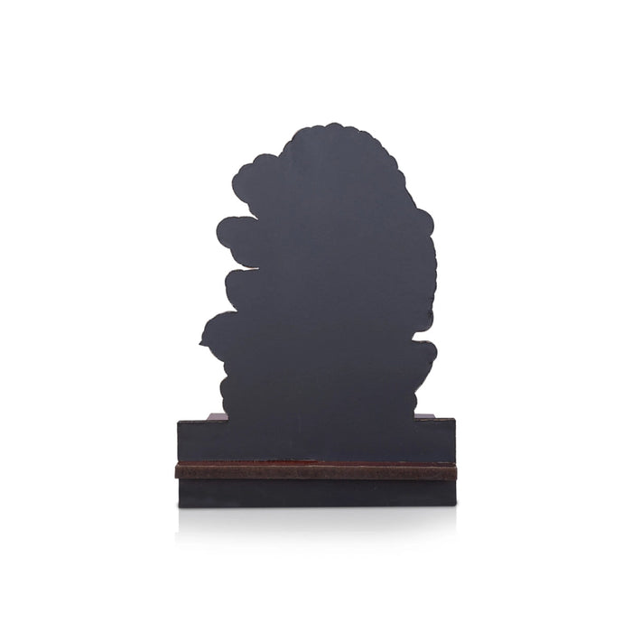 Peacock With Kolam Stand Pair - 4 x 3 Inches | Peacock With Diya Stand/ Peacock With Wooden Bajot for Home