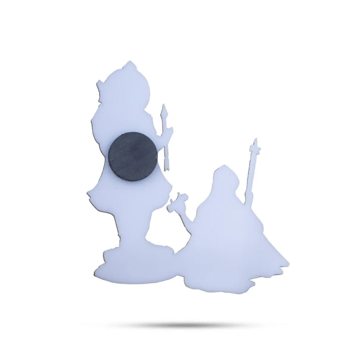 Rama Idol With Tyagaraja Fridge Magnet - 3.5 X 2.5 Inches | Picture Magnet/ Ramar Statue Photo Magnet For Home