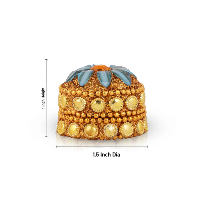 Kumkum Box Set - 1 X 1.5 Inches | 12 Pcs/ Kumkum Bharani/ Sindoor Pot For Storing Kumkum, Haldi And Pooja