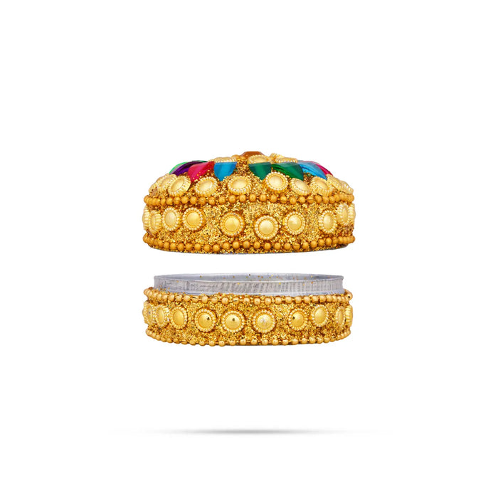 Kumkum Box - 2 X 1 Inches | 12 Pcs / Fancy Sindoor Box/ Kumkum Holder/ Decorative Pooja Dabbi