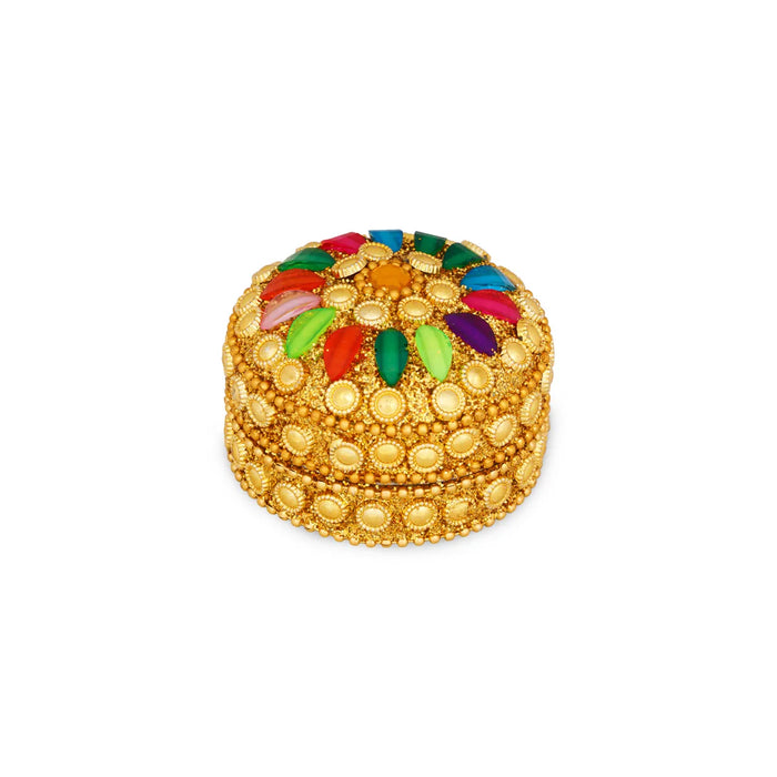 Kumkum Box - 2 X 1 Inches | 12 Pcs / Fancy Sindoor Box/ Kumkum Holder/ Decorative Pooja Dabbi