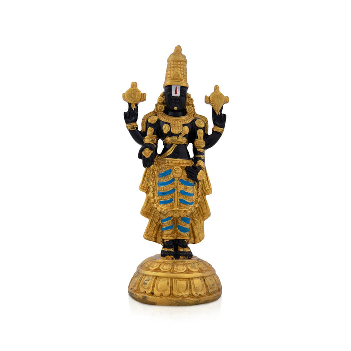 Balaji Murti - 8 x 3.5 Inches | Resin Balaji Statue/ Tirupati Balaji Idol for Pooja