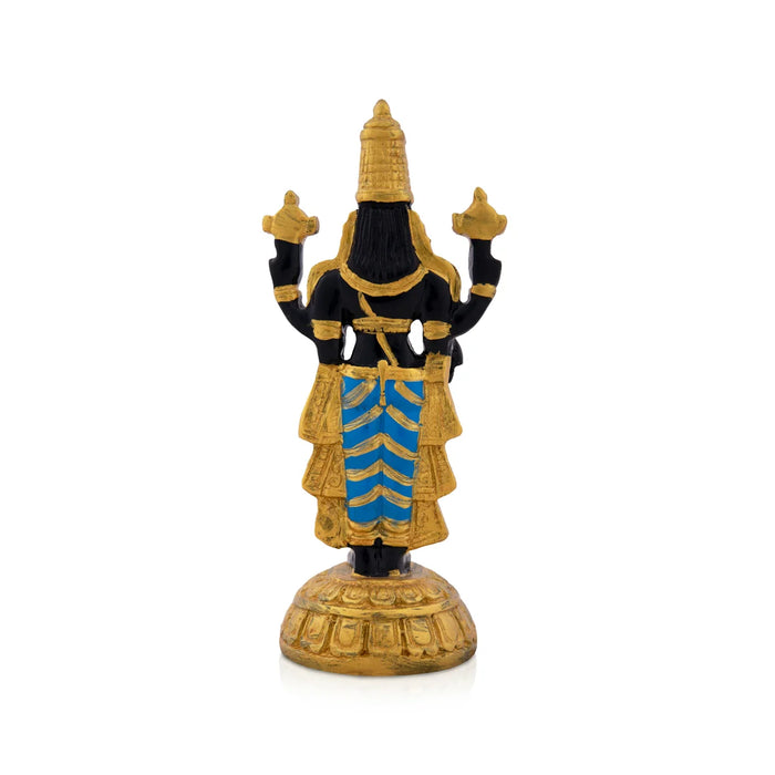 Balaji Murti - 8 x 3.5 Inches | Resin Balaji Statue/ Tirupati Balaji Idol for Pooja