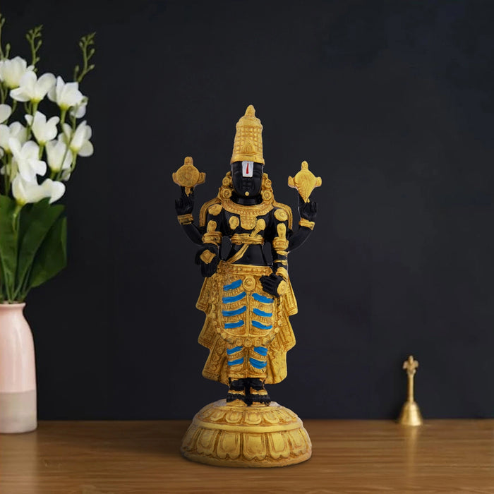 Balaji Murti - 8 x 3.5 Inches | Resin Balaji Statue/ Tirupati Balaji Idol for Pooja