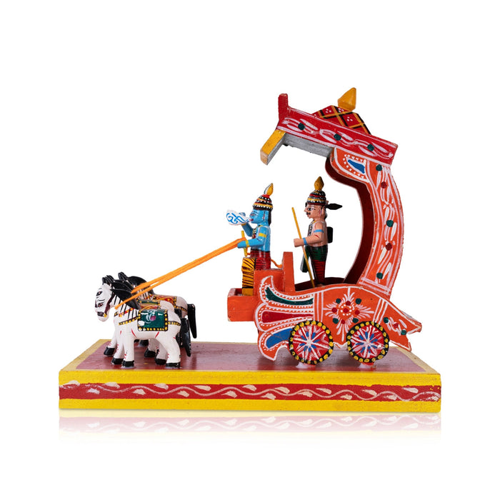 Radham Kondapalli Toy - 10 X 11 Inches | Handmade Showpiece/ Ratham Wooden Statue For Home Decor &Golu Display