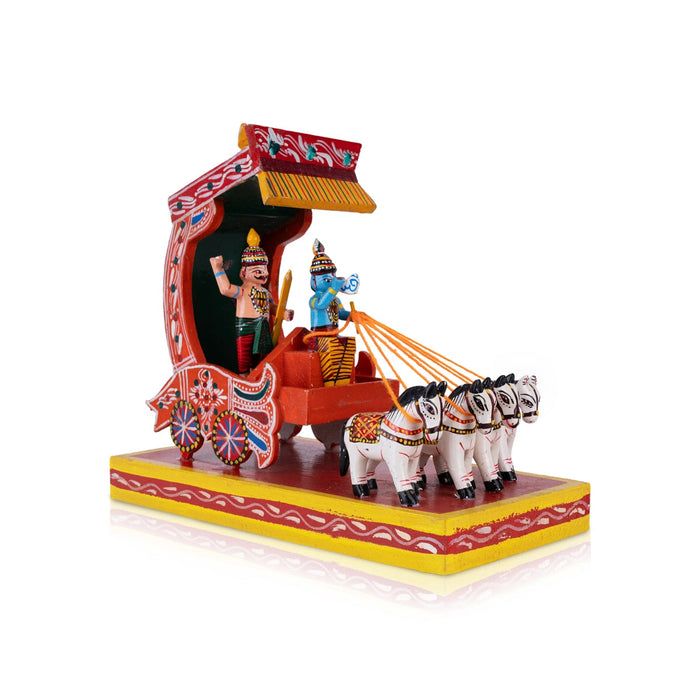 Radham Kondapalli Toy - 10 X 11 Inches | Handmade Showpiece/ Ratham Wooden Statue For Home Decor &Golu Display