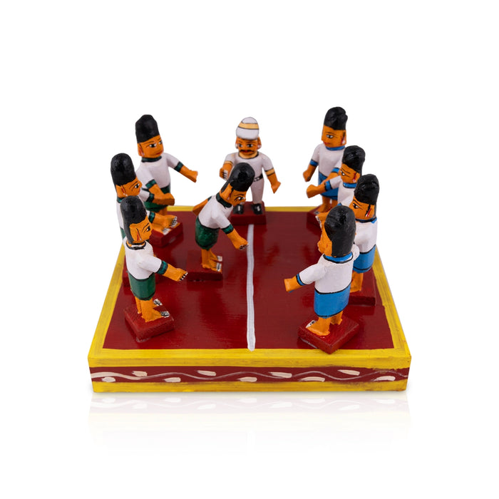 Kabadi Wooden Golu Bommai Set - 5 x 7 Inches | Giri Golu Doll/ Navaratri Golu Bomma/ Gombe/ Bommai