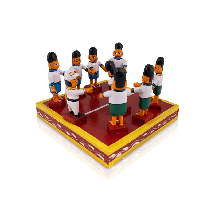 Kabadi Wooden Golu Bommai Set - 5 x 7 Inches | Giri Golu Doll/ Navaratri Golu Bomma/ Gombe/ Bommai