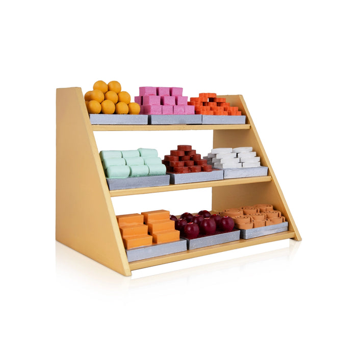 Sweet Shop Wooden Golu Bommai - 6 x 7.5 Inches | Golu Doll/ Navaratri Golu Bomma/ Gombe/ Bommai