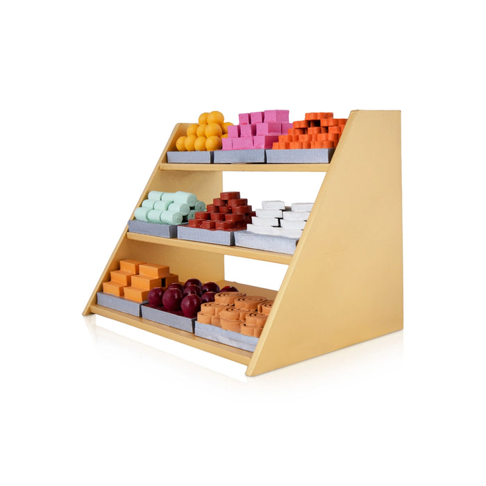 Sweet Shop Wooden Golu Bommai - 6 x 7.5 Inches | Golu Doll/ Navaratri Golu Bomma/ Gombe/ Bommai