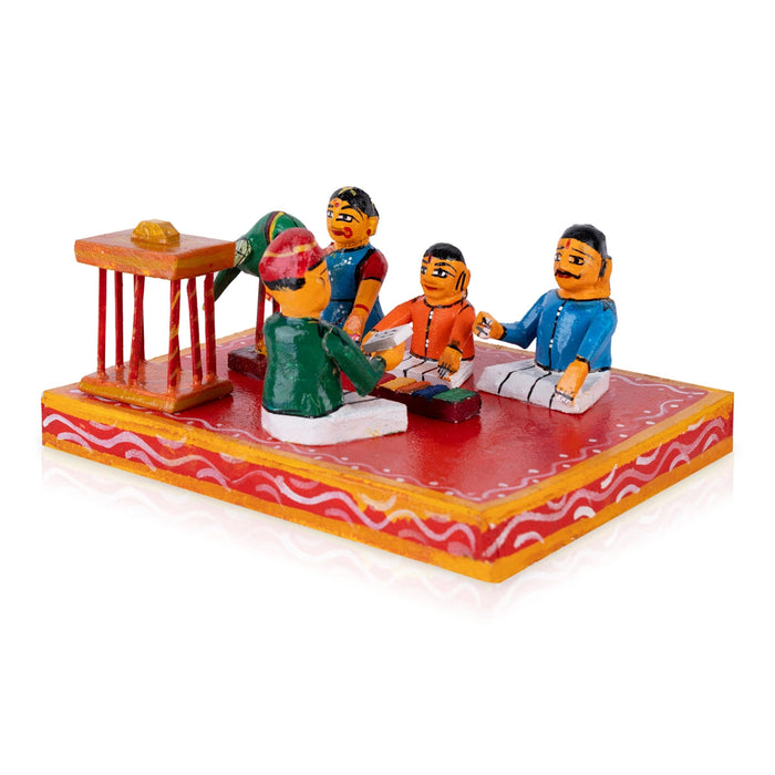Chilaka Jyothisham Kondapalli Toy - 4 X 7.75 Inches | Handmade Showpiece/ Josyam Wooden Statue For Golu Display