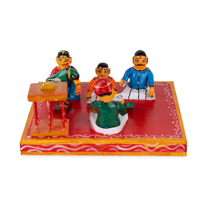 Chilaka Jyothisham Kondapalli Toy - 4 X 7.75 Inches | Handmade Showpiece/ Josyam Wooden Statue For Golu Display
