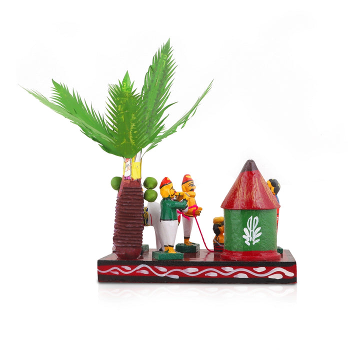 Sankranti Set - 6 Inches | Wood Sculpture/ Golu Bommai for Home Decor