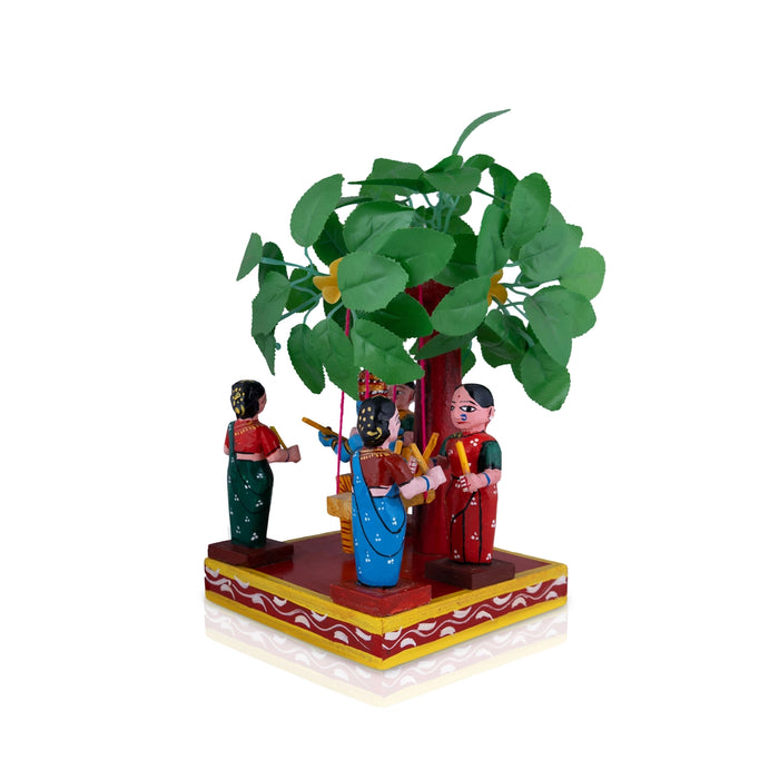 Brindhavanam Wooden Golu Bommai Set - 13 x 6.5 Inches | Giri Golu Doll/ Navaratri Golu Bomma/ Gombe/ Bommai