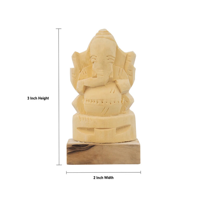 Vellerukku Ganesha - 3 x 2 Inches/ Shwetark Ganapati Idol/ Ganesha Statue for Pooja