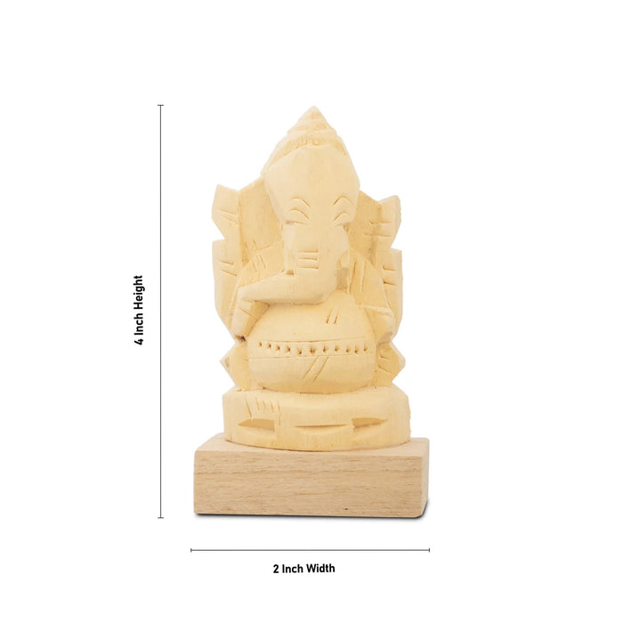 Vellerukku Vinayagar Statue - 4 x 2 Inches | Shwetark Ganapati/ Ganesh Statue for Pooja