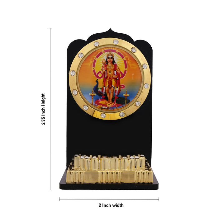 Acrylic Photo Stand - 2.75 x 2 Inches | Murugan Stand With Padham For Table Decor