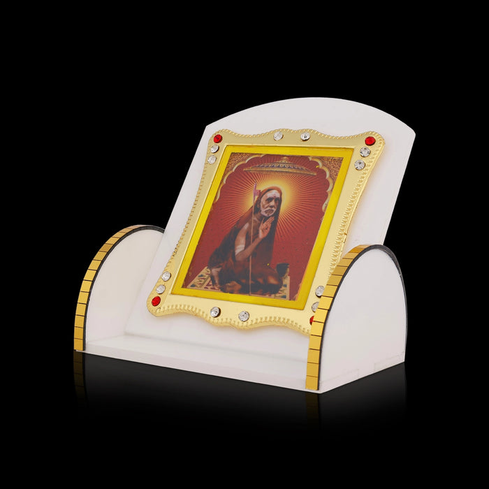 Acrylic Photo Frame - 3 x 2 Inches | Maha Periyava Design Frame Stand/ Acrylic Picture Stand for Table top