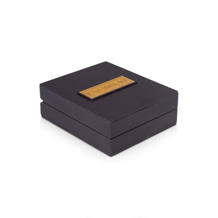 Pooja Box with Padham - 1.5 x 3.75 Inches | Durga Maa Puja Box/ Gold Polish Charan Paduka Box for Home