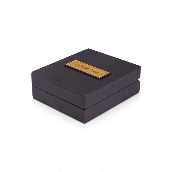 Puja Box with Paduka - 1.5 x 3.75 Inches | Lord Shivan Pooja Box/ Divine Footprint Box for Home