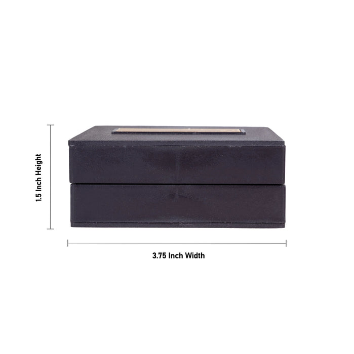 Puja Box with Paduka - 1.5 x 3.75 Inches | Lord Shivan Pooja Box/ Divine Footprint Box for Home