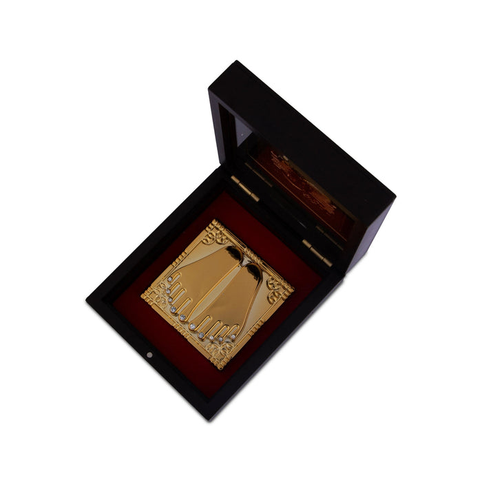 Ganesh Design Pooja Box - 1.5 X 4 X 4.5 Inches | Charan Paduka Box/ Puja Box For Pooja And Gifting