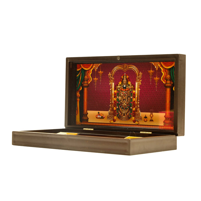Tirupati Balaji Murti Design Pooja Box - 1.75 X 8.5 X 5 Inches | Charan Paduka Box/ Puja Box For Pooja And Gifting