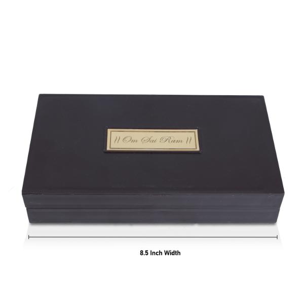 Sai Baba Murti Design Pooja Box - 1.5 X 8.5 X 5 Inches | Puja Box/ Charan Paduka Box For Pooja And Gifting