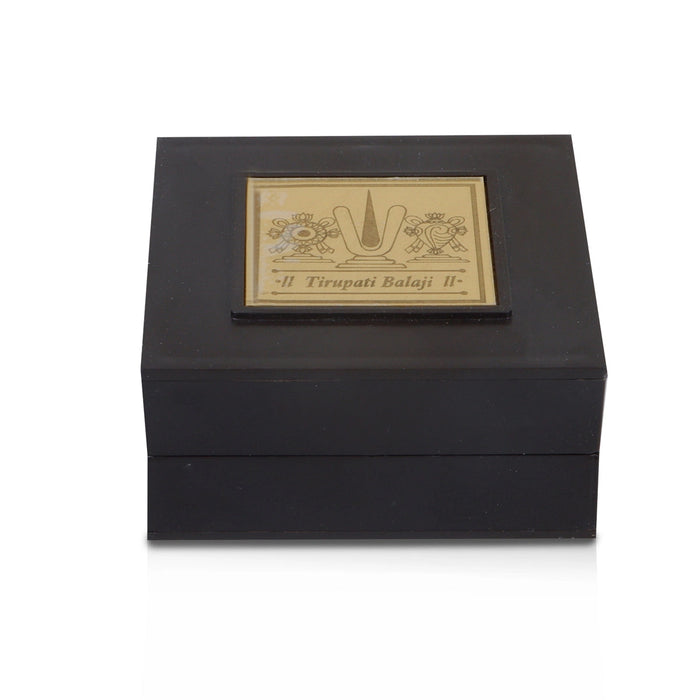 Balaji Murti Design Pooja Box - 4 X 3 X 3 Inches | Puja Box/ Charan Paduka Box For Pooja & Devotional Gifting